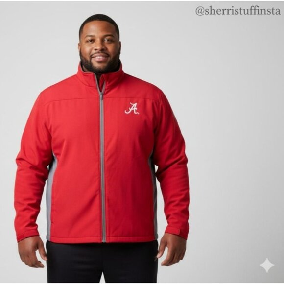 Alabama Crimson Tide Pro Edge By Knights Apparel Red Zip Jacket 2XL XXL XX-Large - Picture 1 of 15